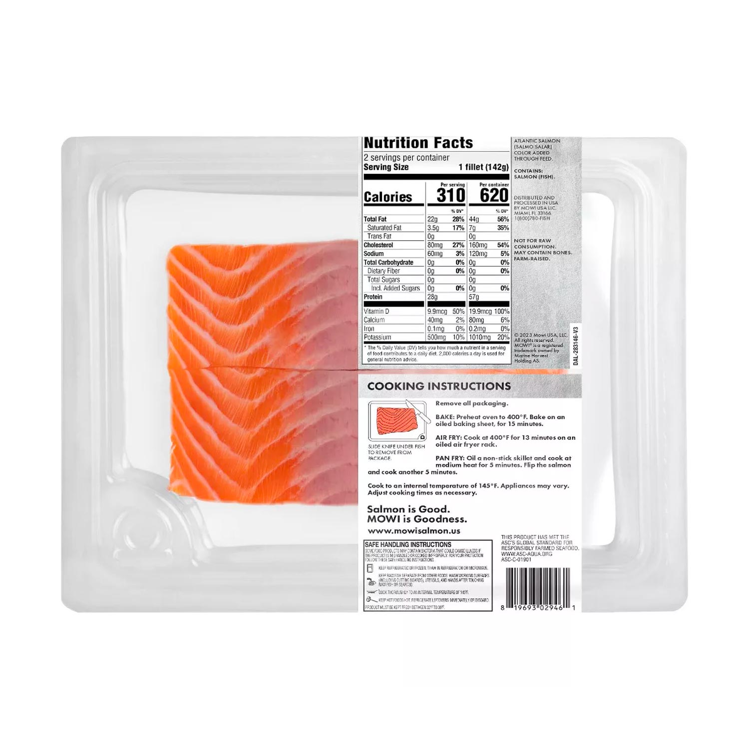 Fresh Skinless Atlantic Salmon - 2pk_10oz - obrazek 2