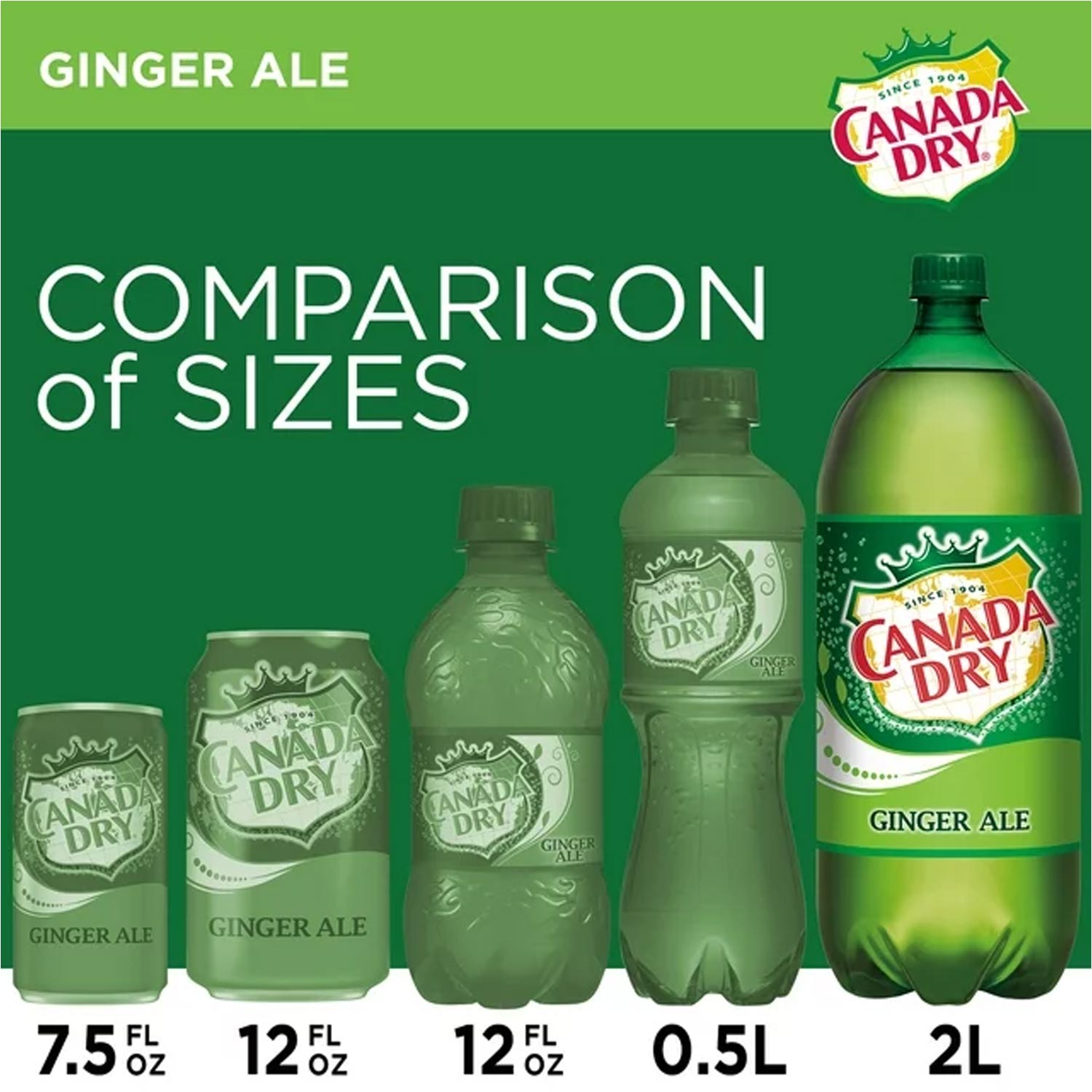 Canada Dry Ginger Ale Soda Pop, 2 L bottle - obrazek 3