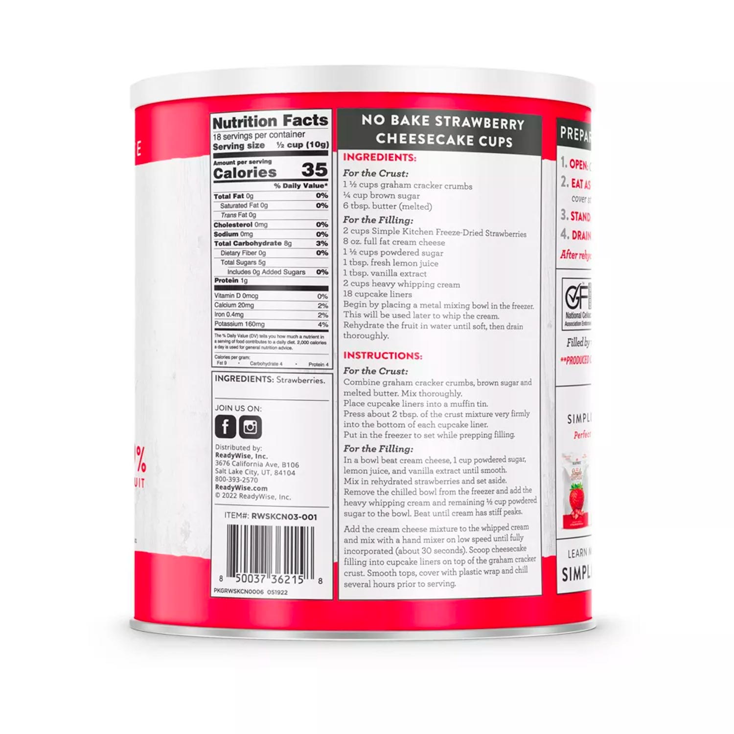 Simple Kitchen FD Sliced Strawberries - 1.08lb - obrazek 2