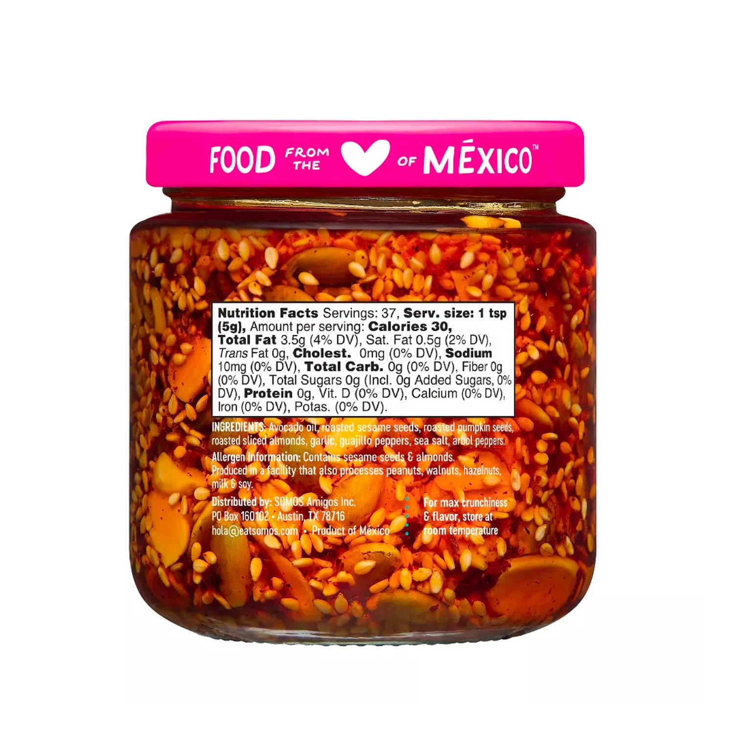 Somos Salsa Macha with Nuts and Seeds - 6.5oz - obrazek 2